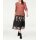 Pleat skirt with lace, black-multicolour