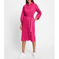 Shirt blouse dress with tie belt, pink