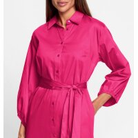 Shirt blouse dress with tie belt, pink