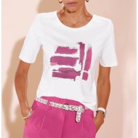 High-Waist-Stretchhose, fuchsia