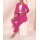 High-Waist-Stretchhose, fuchsia