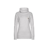 Marken-Sweatshirt m. Stehkragen, natur