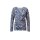 Print sweater, ecru-navy