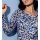 Print sweater, ecru-navy