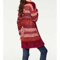 Cardigan, bordeaux-red-white