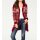 Cardigan, bordeaux-red-white
