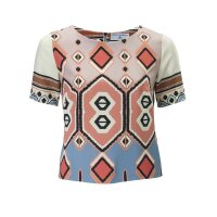 Designer-Blusenshirt, bunt