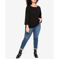 Pullover m. überschnittenen Schultern, schwarz