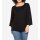 Pullover m. überschnittenen Schultern, schwarz