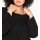 Pullover m. überschnittenen Schultern, schwarz