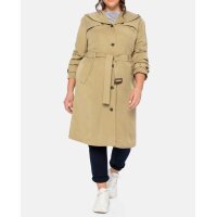 Lyocell trench coat, hood, cappuccino
