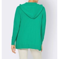 Feinstrickjacke m. Kapuze, grün