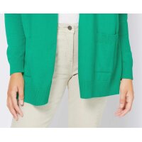 Feinstrickjacke m. Kapuze, grün