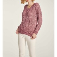 Lace sweater, rosewood