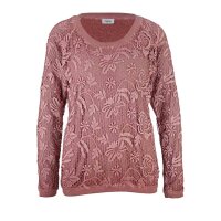 Lace sweater, rosewood