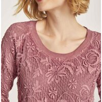 Lace sweater, rosewood