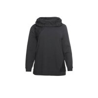 Marken-Sweatshirt mit Spitzeneinsätzen, schwarz