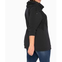 Brand sweatshirt with lace inserts, black