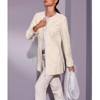 Lammnappa-Lederblazer, sand m. Metallic-Details