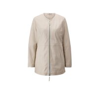 Lammnappa-Lederblazer, sand m. Metallic-Details