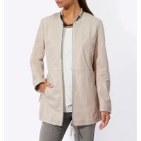 Lammnappa-Lederblazer, sand m. Metallic-Details