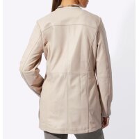 Lammnappa-Lederblazer, sand m. Metallic-Details