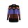 Cardigan with block stripes and leopard pattern, multicolour