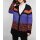 Cardigan with block stripes and leopard pattern, multicolour
