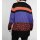 Cardigan with block stripes and leopard pattern, multicolour