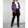 Cardigan with block stripes and leopard pattern, multicolour