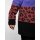 Cardigan with block stripes and leopard pattern, multicolour