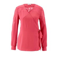 Wickelbluse m. Spitze, hummer