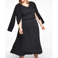 Midi-Kleid m. Cardigan, schwarz