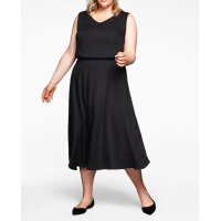 Midi-Kleid m. Cardigan, schwarz