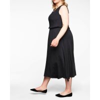 Midi-Kleid m. Cardigan, schwarz
