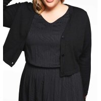 Midi-Kleid m. Cardigan, schwarz