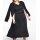 Midi-Kleid m. Cardigan, schwarz