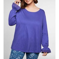 Long sleeve shirt with lace insert, violette