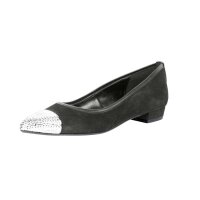 Designer-Ballerina, anthrazit-silber