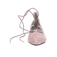 Veloursleder-Ballerina, rosé