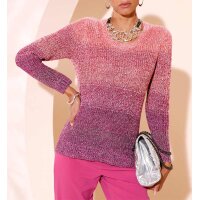 Farbverlauf-Pullover, fuchsia-gemustert