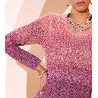 Farbverlauf-Pullover, fuchsia-gemustert