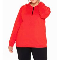Kapuzensweatshirt m. Reißverschluss, feuerrot