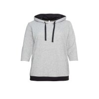Sweter z kapturem, szary kamienny / czarny