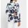 Satin-Hemdbluse, marine-hellblau-bedruckt