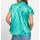 Satin print blouse, turquoise-blue green