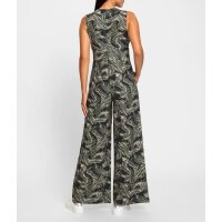 Jersey-Druckoverall, khaki-ecru