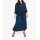 Maxi-Satinkleid und Bluse, nachtblau