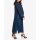 Maxi-Satinkleid und Bluse, nachtblau