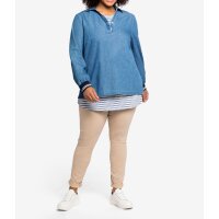 Jeans-Tunika m. Kontrasten, blue